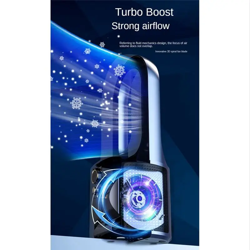 

[A64E] Настольный турбовентилятор без лопастей, электрический, USB, перезаряжаемый, бесшумный, мини, портативный, для охлаждения воздуха, 6 скоростей, 2000 мАч, A