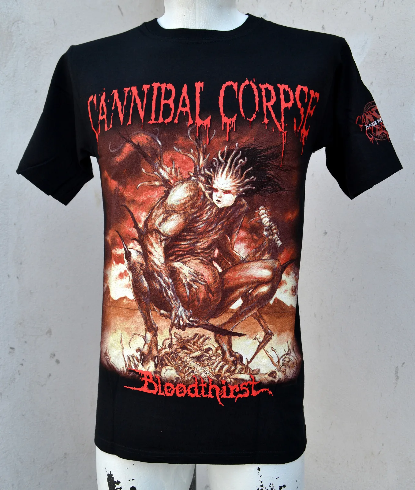 Maglietta Cannibal Corpse Bloodthirst Ufficiale Sz Piccola-image