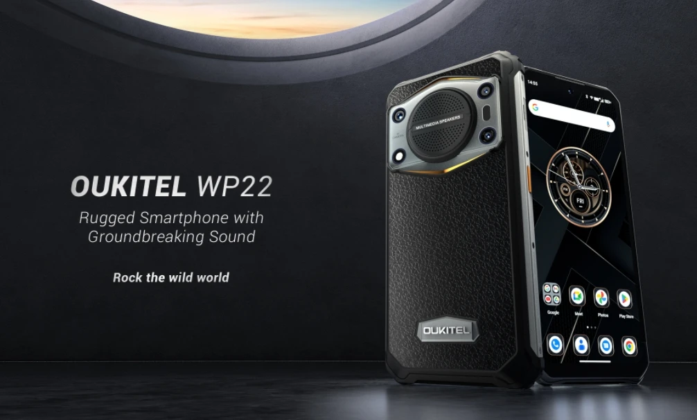 

OUKITEL WP22, CPU MT6779 120Hz 6.58 inches, Android 13 10000mAh large battery 4G three proof smartphone, 8GB RAM, 256GB ROM