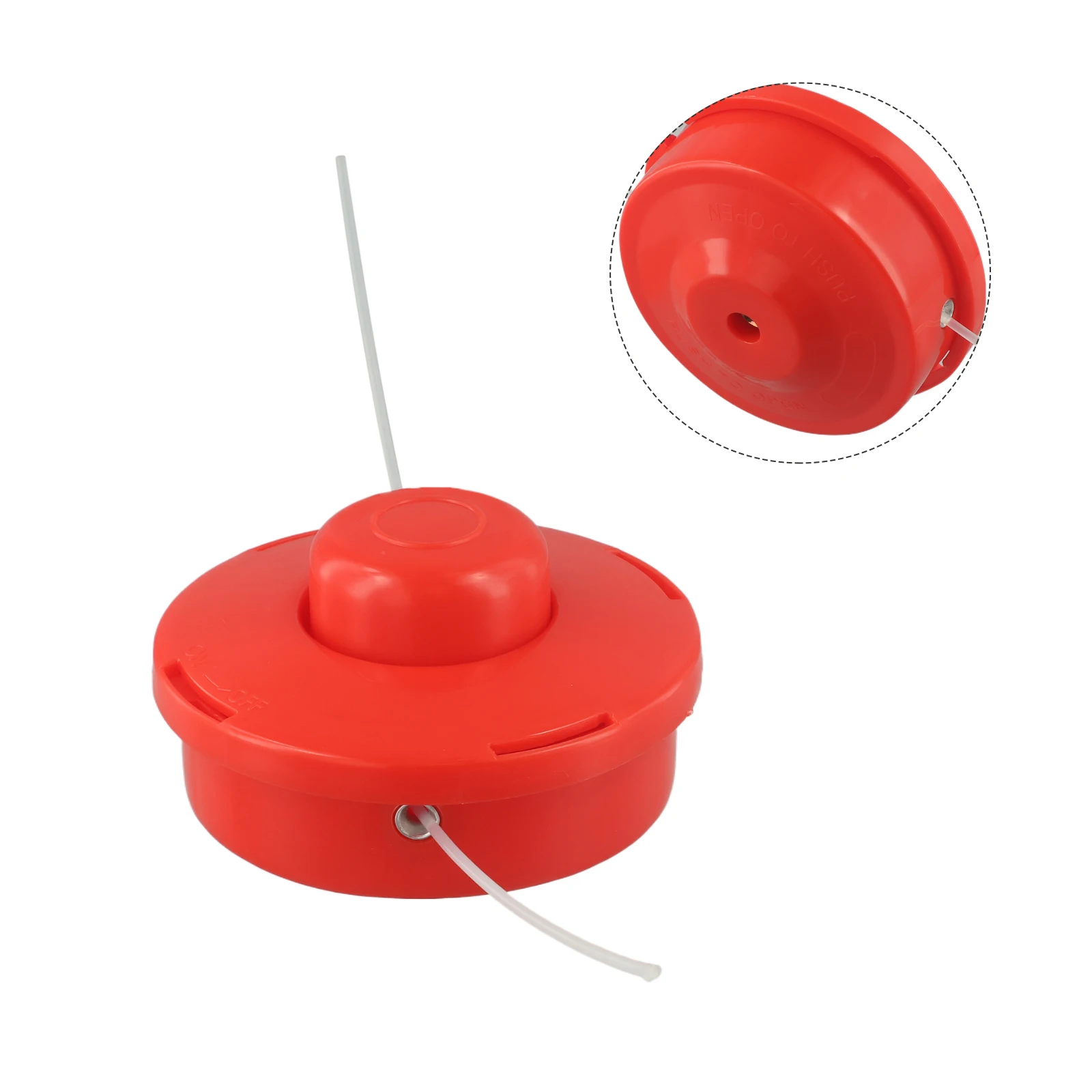 Replacement Petrol Cutter Trimmer Head Bump Feed Line Spool Red/Black Plastic Trimmer Head For Brush Cutter Lawn Mower