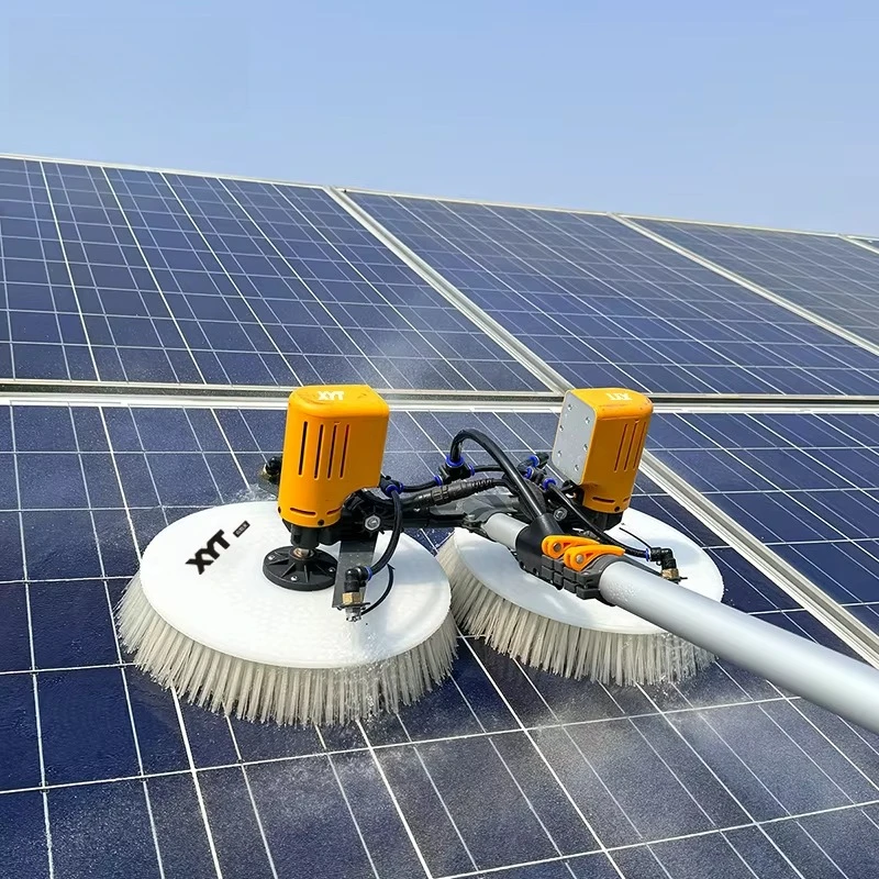XYT Solar Panel Cleaning Washing Machine Automatic Brush With Double Head Robot Battery
