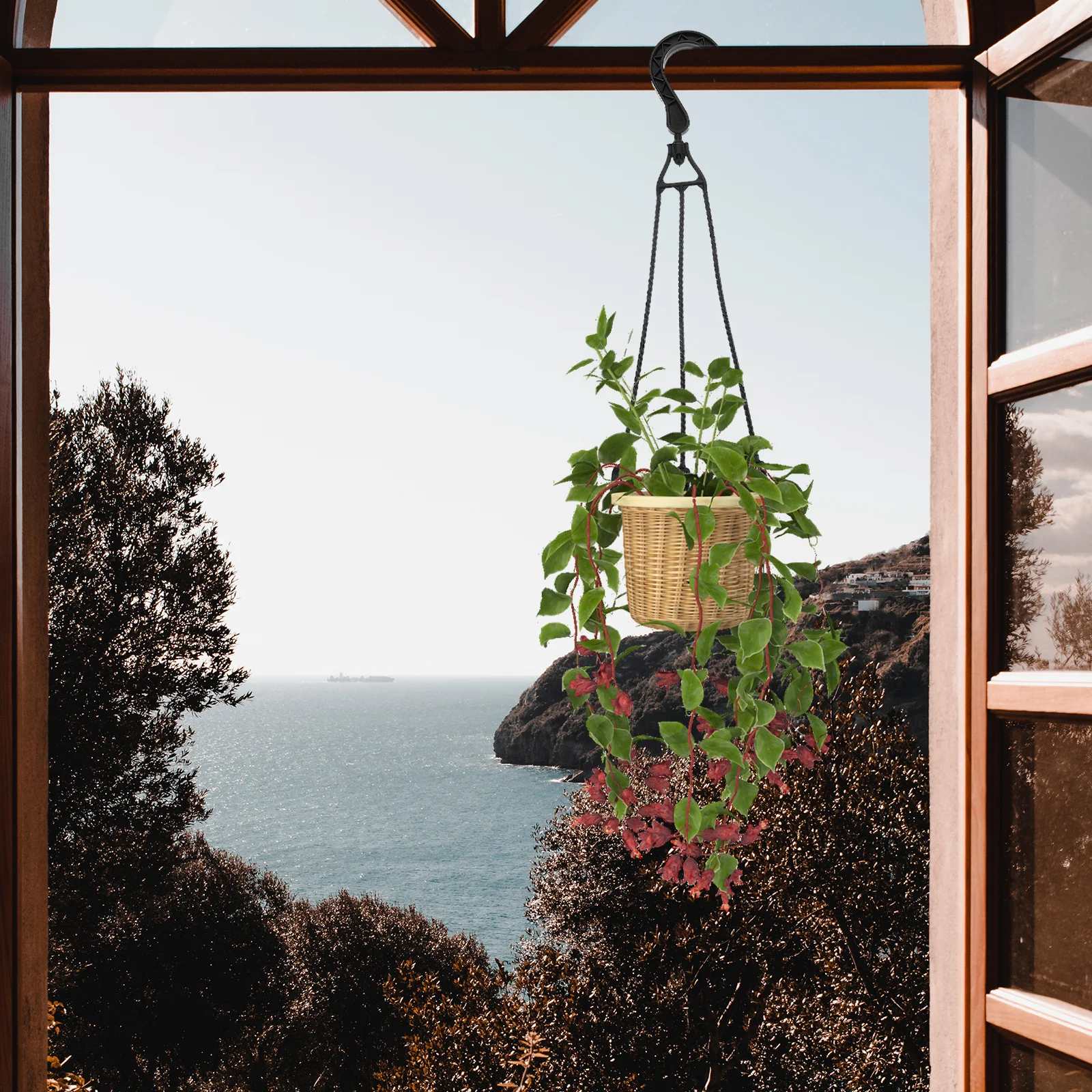 

5Pcs High-Quality Plastic Flowerpot Hangers Durable and Safe for Indoor Outdoor Use Easy to Install Plant Pot Hanger