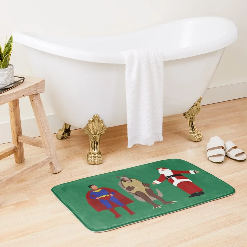 

The Christmas Heroes Bath Mat Bathtub Carpet Rugs Baths Hallways Mat