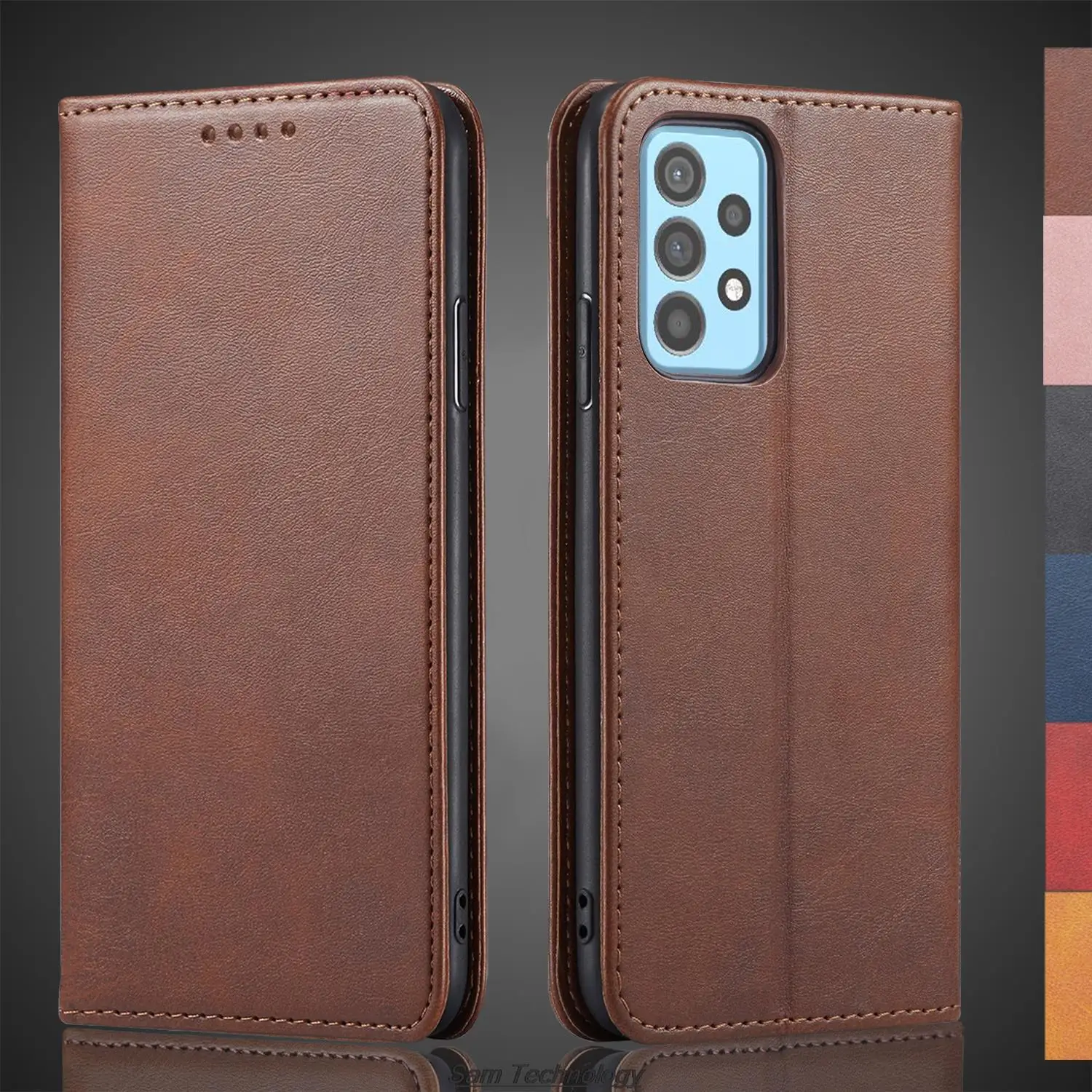 Magnetic attraction Leather Case for Samsung Galaxy A72 A725F A725M Holster Flip Cover Case Wallet Phone Bags Capa Fundas Coque