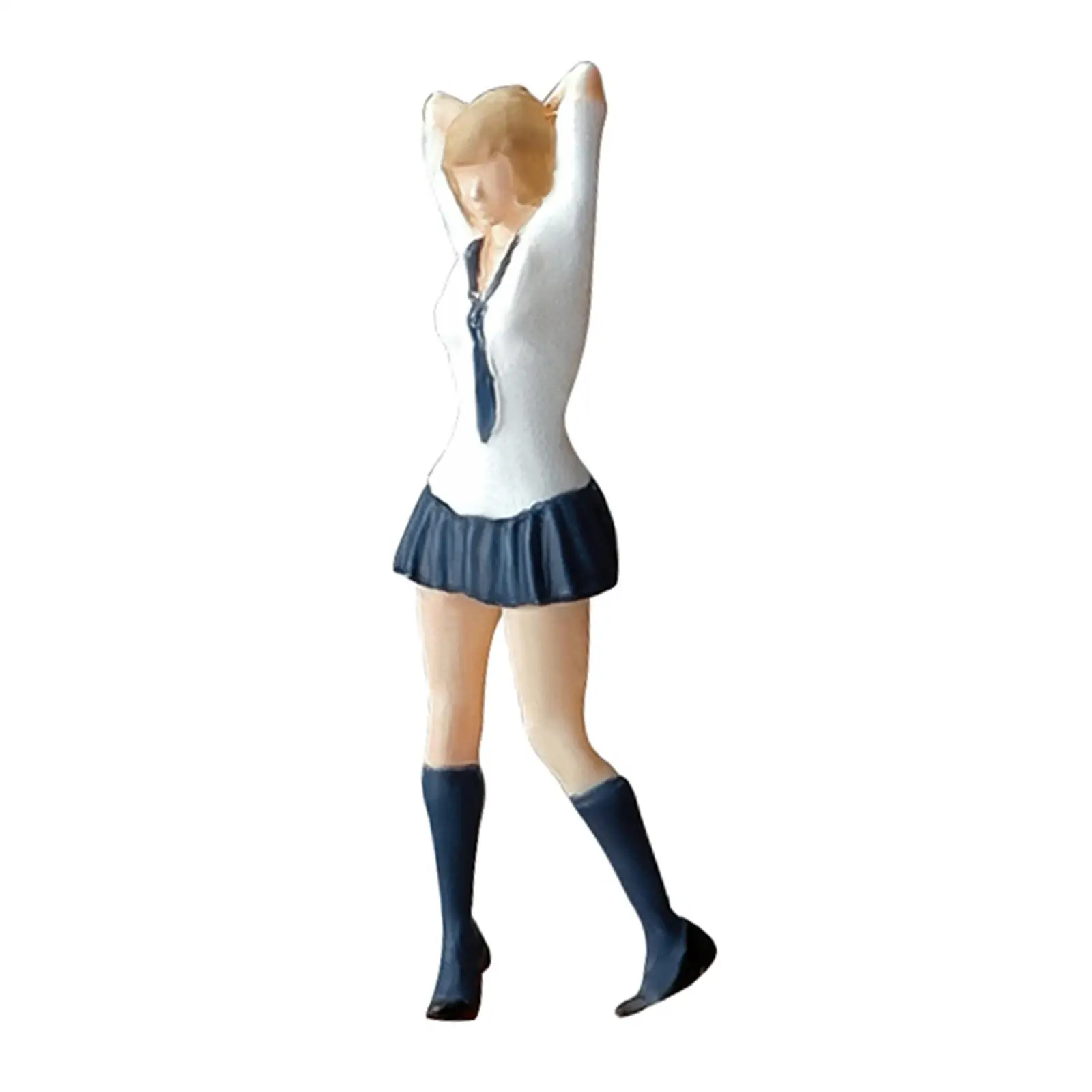 1/64 Resin Model Street Figure Collectibles Scene Props Doll Figures for DIY Scene Photography Props Dollhouse Decor Accessories