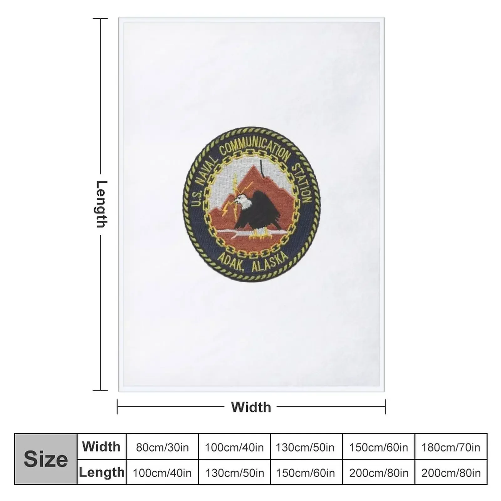 US Naval Communication Station Adak Alaska Throw Blanket Summer Beddings Flannel heavy to sleep for babies Softest Blankets