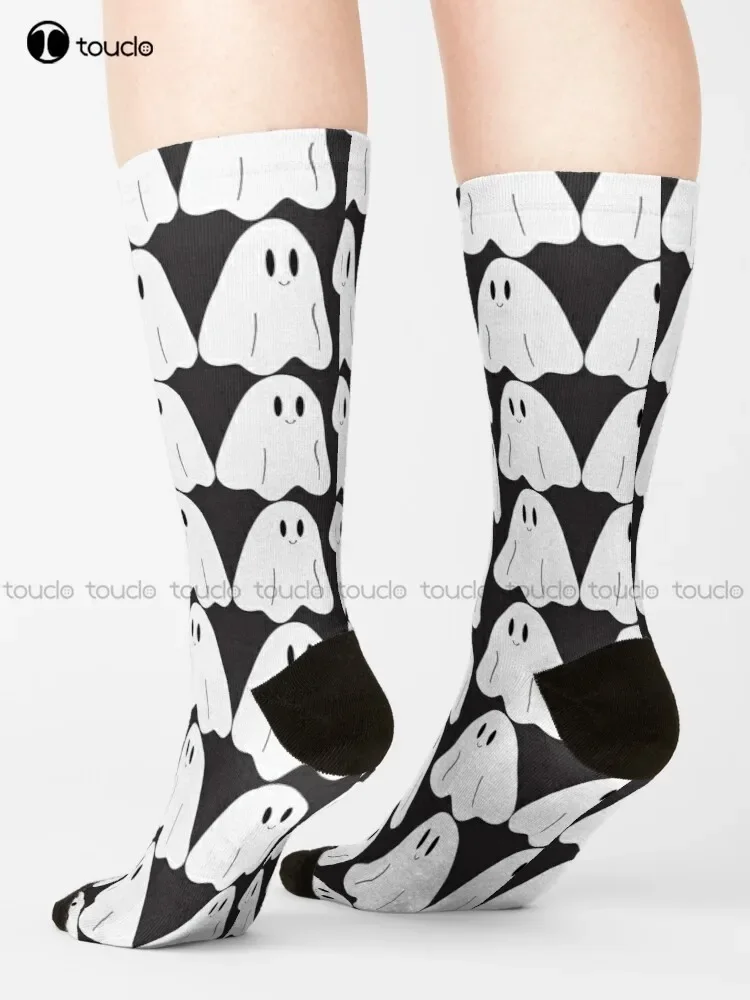 Ghosties Ghost, Ghosts, Pumpkin, Skeleton, Trick Or Treat Socks Halloween Socks Christmas New Year Gift Custom Gift Unisex Adult