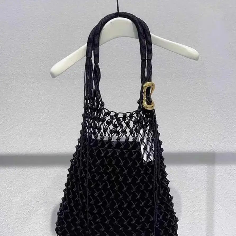 

Модная женская сумка через плечо из сетчатой ткани для пляжного отдыха, современная, нейтральная, молодежная, для повседневного использования, стильная, универсальная.
