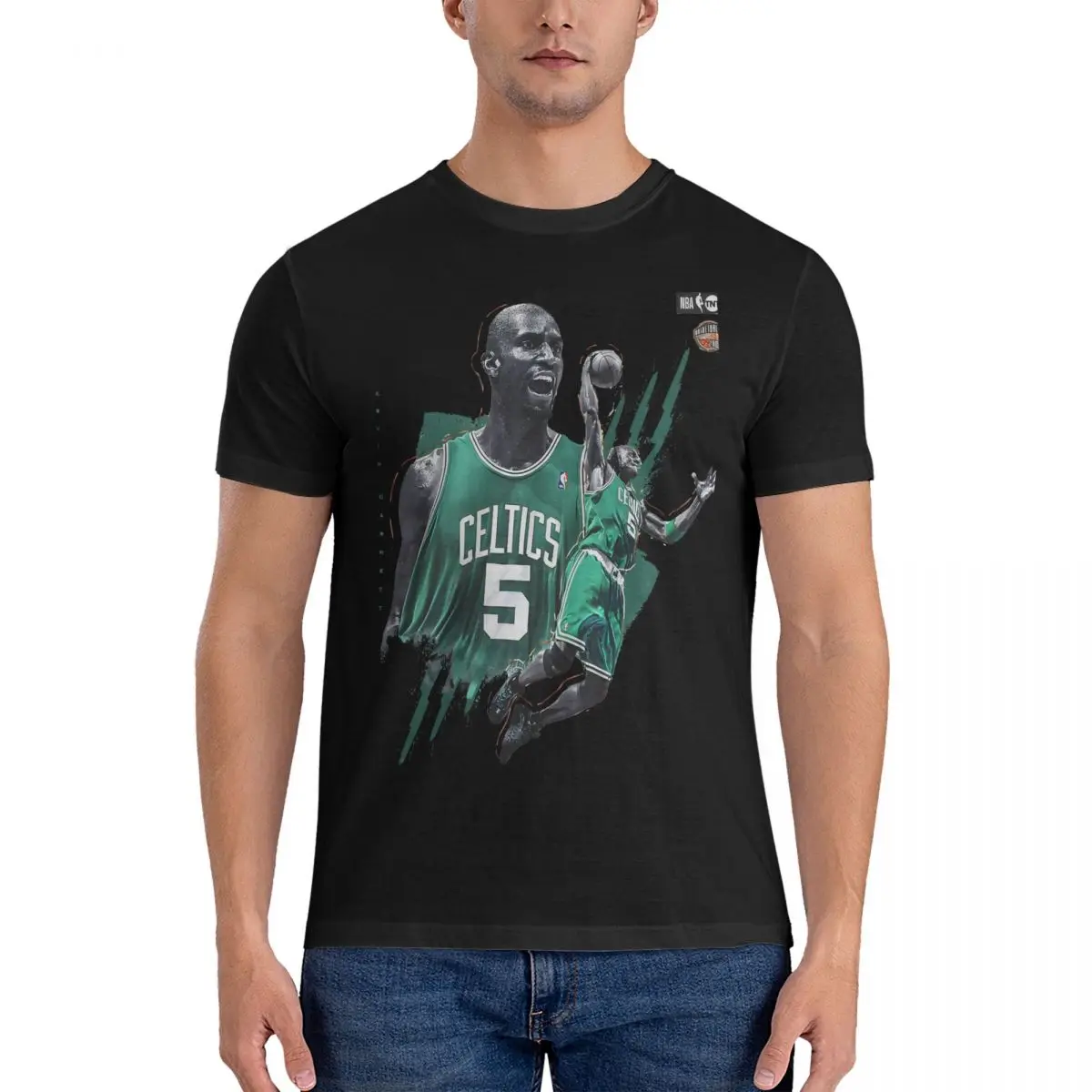 The Big Ticket Men T Shirts Kevin Garnett Fashion Tee Shirt Short Sleeve Crew Neck T-Shirt 100% Cotton Adult Tops