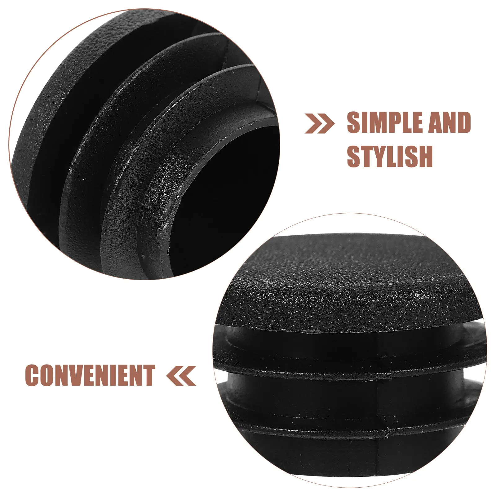 50Pcs Round Tube Chair Leg Caps Furniture Feet Covers Floor Protectors for Chair Table Stool Small Seat Small Stool Caps
