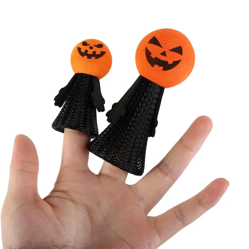 

Pumpkin Head Halloween Jumping Doll Halloween Bouncy Halloween Bouncing Elf Plastic Doll Black EVA Bouncing Jumping Pumpkin Toys