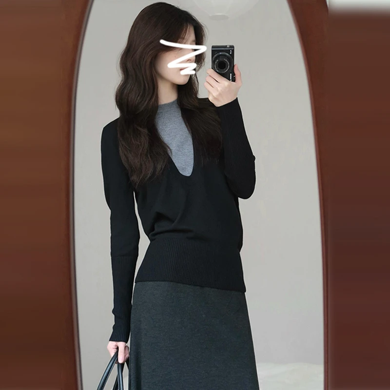 البلوزات لاعبا البلوفرات النساء محبوك القمم الحيوان طباعة سترة شقوق حافة الحفل اليومي مهرجان بديل روك باند صالح #6