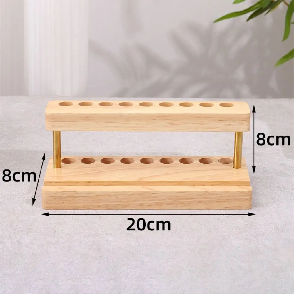 Soporte para bolígrafos de nogal con 9/15 ranuras, soporte creativo multifunción para cepillos de dientes, uso versátil, estuche de exposición para cepillos que ahorra espacio