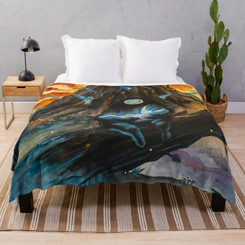

Ori and the Blind Forest Watercolor Cover Throw Blanket Fashion Sofas anime cosplay anime Winter beds Blankets