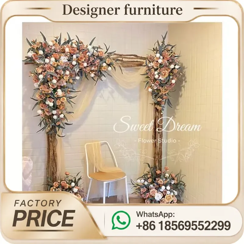 Wedding Arch Stand Flower Ball Row Set Metal Backdrop For Ceremony Party Decoration Beautiful Floral Display