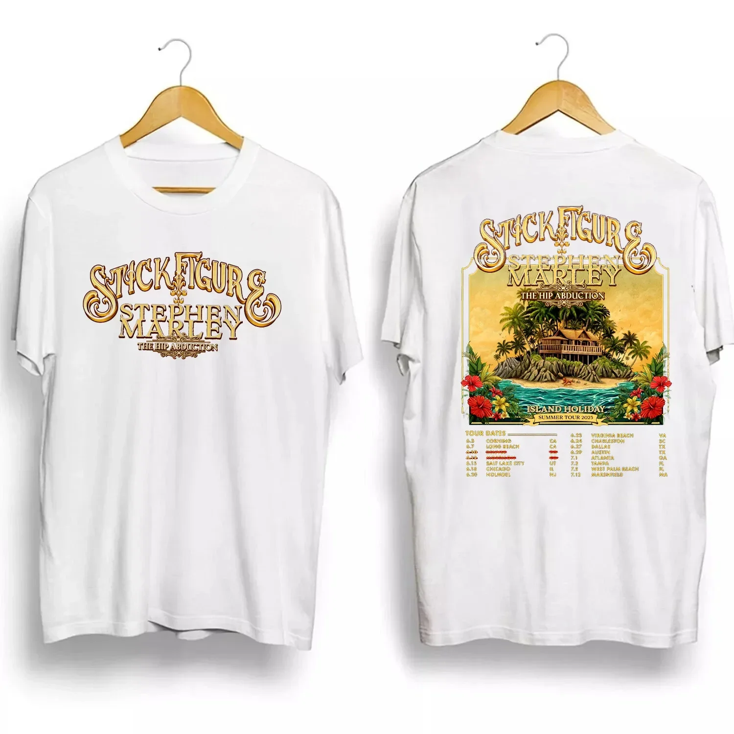 NEW Stick Figure Band 2025 Tour Dates T Shirt White All Size AL826