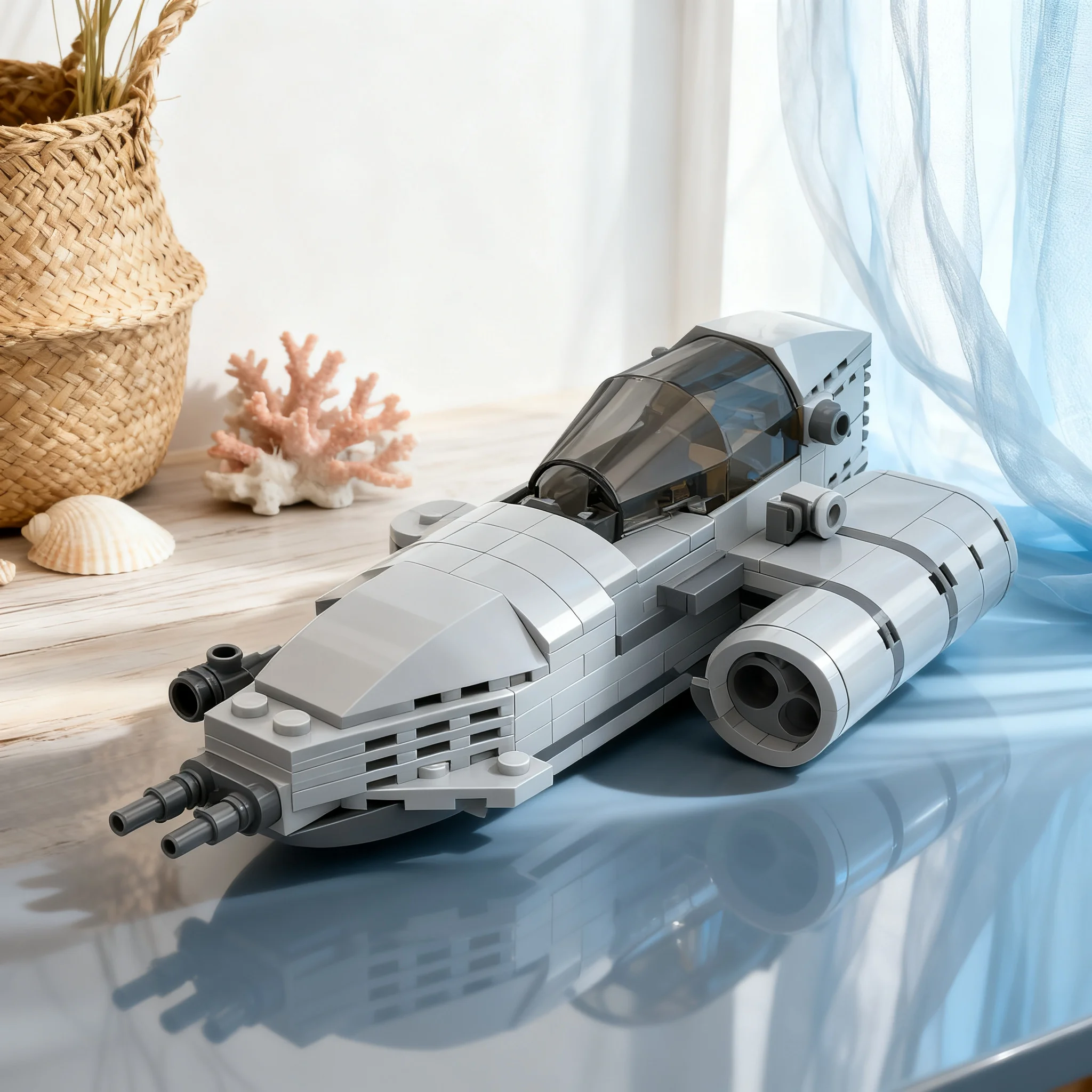 218 деталей MOC Star Battle Slayn Korpil P2: Конструктор-модель звездолета, развивающий набор для детей, идея для самостоятельной сборки, кирпичики, рождественский подарок, игрушка