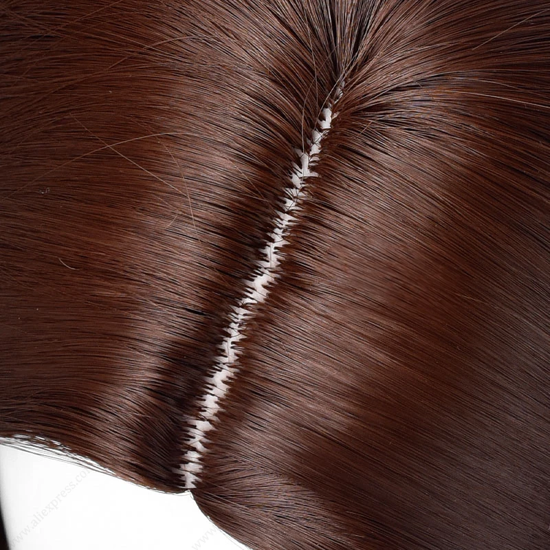 Puppeteer Cosplay Wig 40cm Long Dark Brown Heat Resistant Synthetic Hair