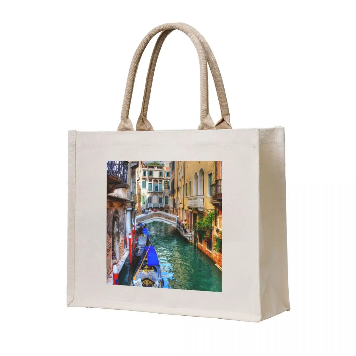 

Venice Canal Tote Bag supermarket folding bag canvas shopping bag canvas tote shopper woman