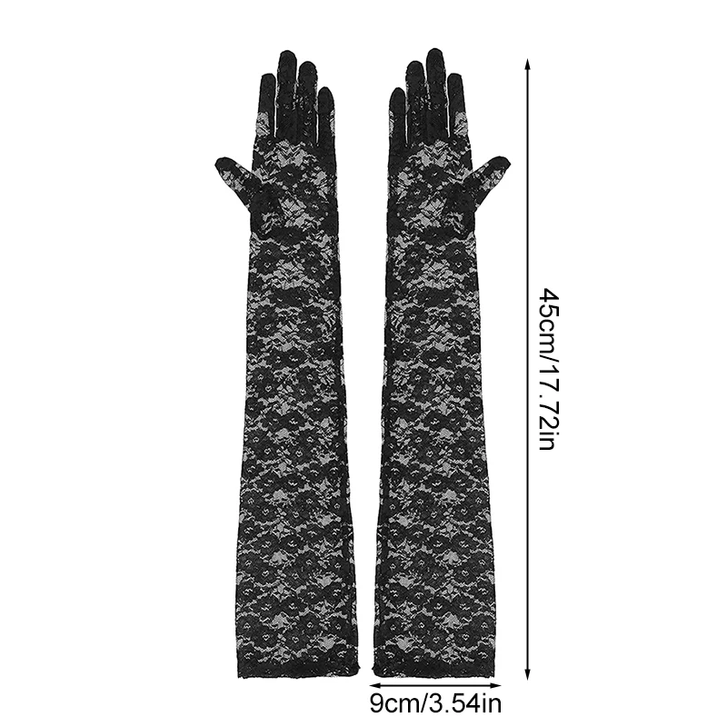 Gants longs ultra-fins pour femmes et filles, mitaines en maille de dentelle, protection solaire commandée, doigt complet, femme, anti-UV, élasticité, été