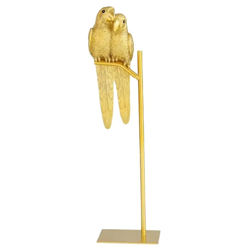 AA81-Parrot Sculpture Resin Parrot Statue Bird Animal Decoration Modern Entrance Desk Living Room Decoration
