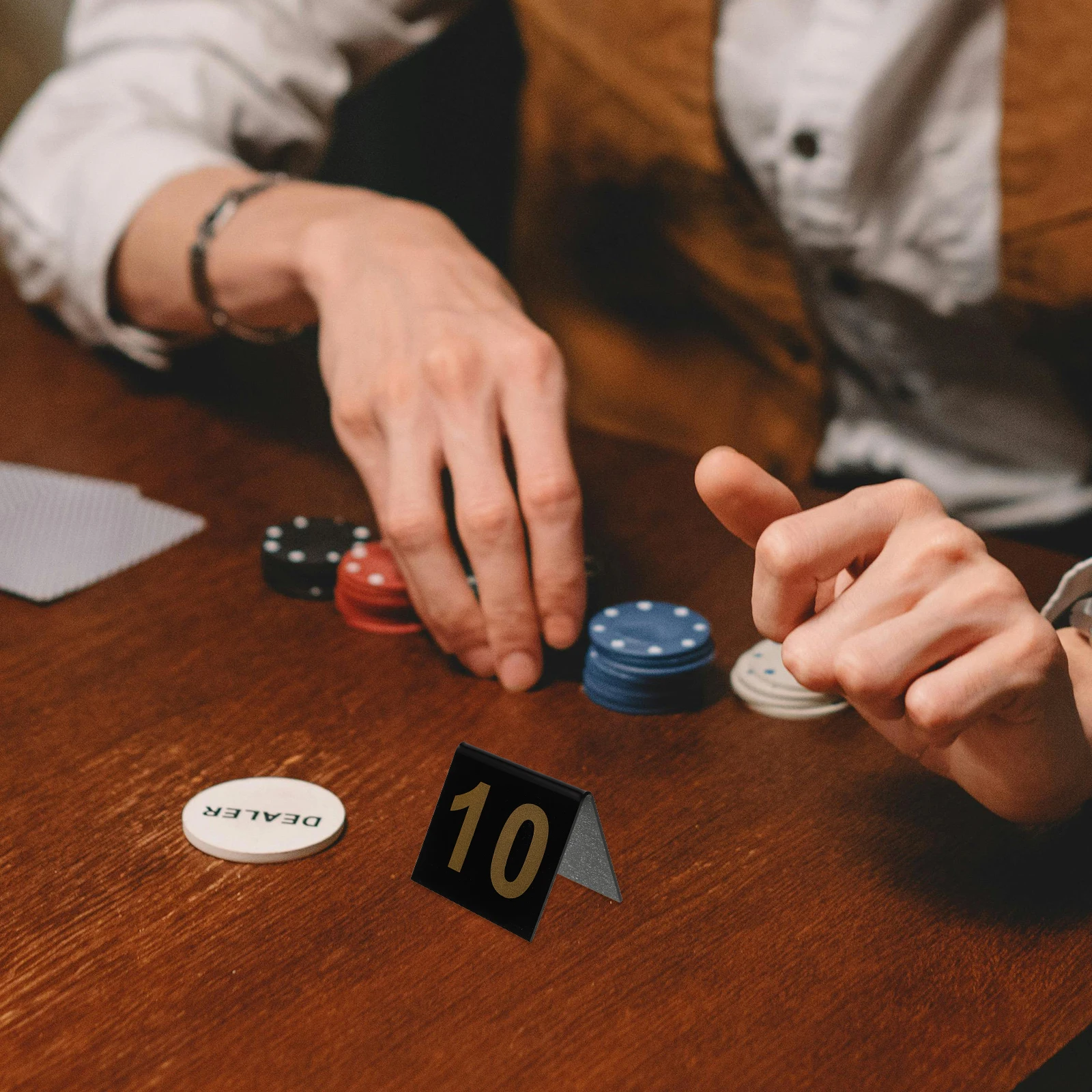 

12Pcs V-Shaped Acrylic Number Tents Sign for Games Mystery Parties Detective Roleplay Crime Scene Investigation Props