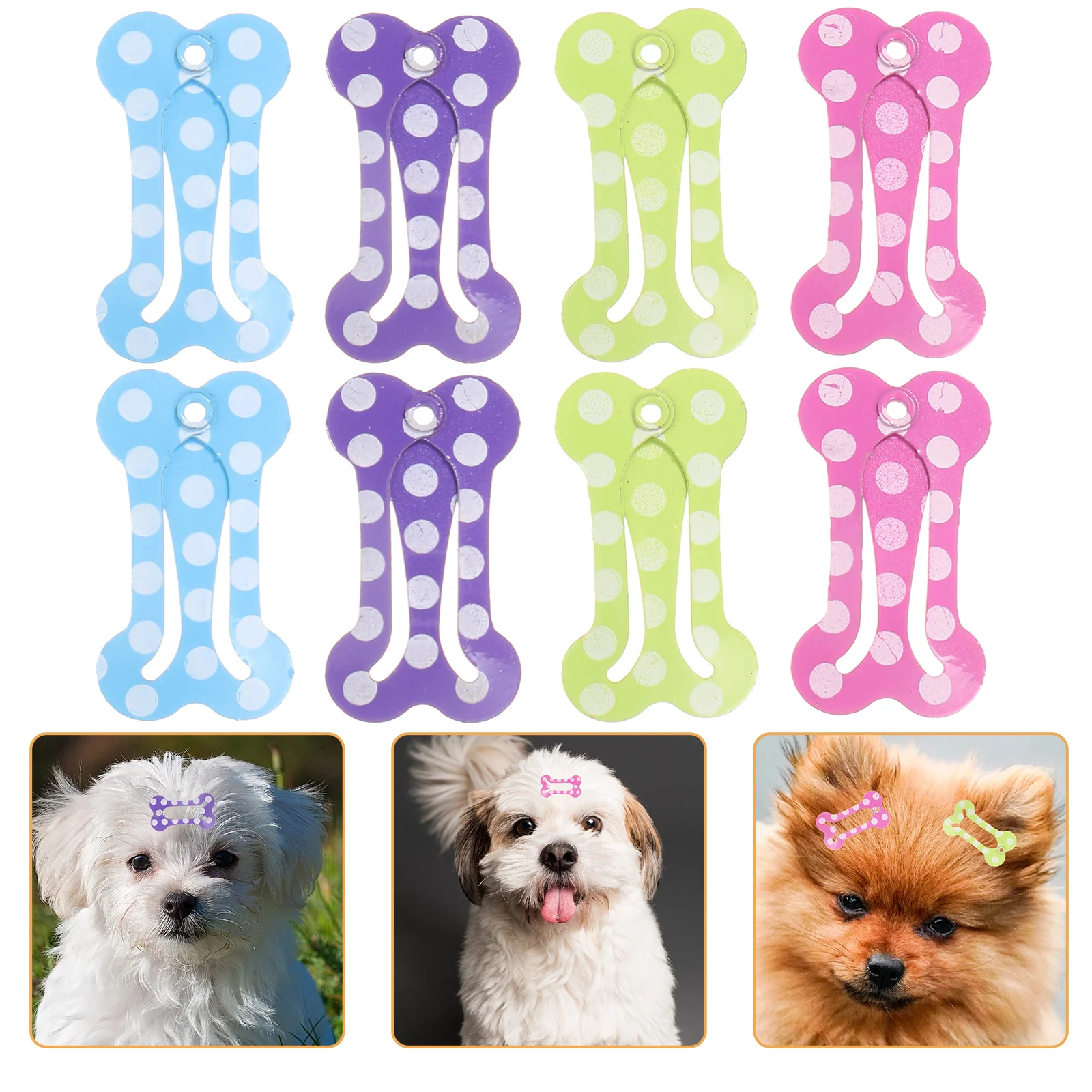 

20Pcs Pet Bone Hair Clips Cute Metal Puppy Barrettes for Dogs Cats Long Hair Accessories Pet Barrettes Bone Bobby
