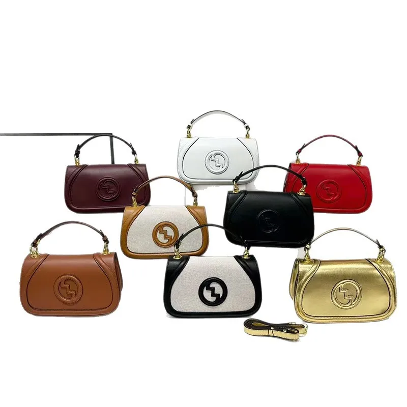 

2025New Bag Genuine Leather High-End Vintage Single Shoulder Crossbody Women's Bag Versatile Light Luxury Underarm Bag Ha