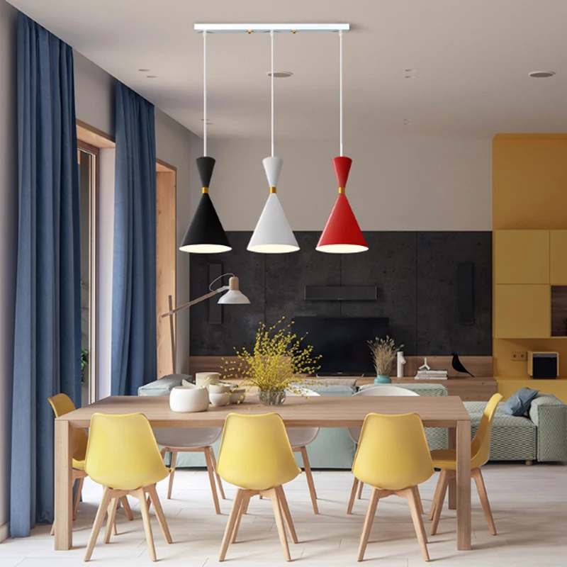 Lampe suspendue en aluminium au design moderne, luminaire décoratif d'intérieur, idéal pour un loft