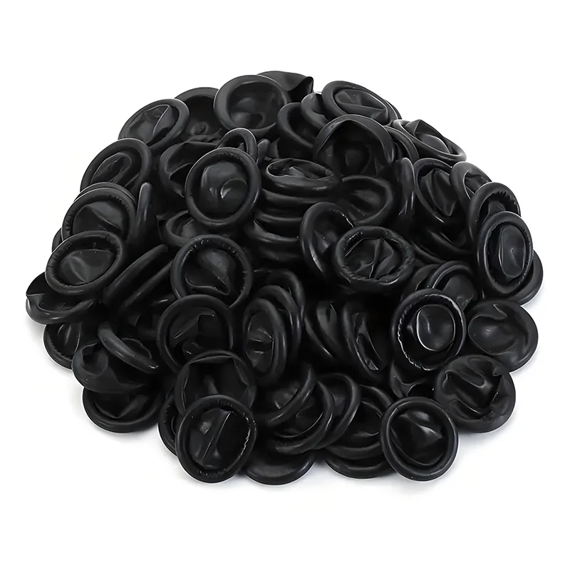 100 Stuks Meerkleurige Wegwerp Vingerbedjes Antislip Latex Poedervrij Opgerolde Randvingerbedden Beauty Kappers Tattoo Tools
