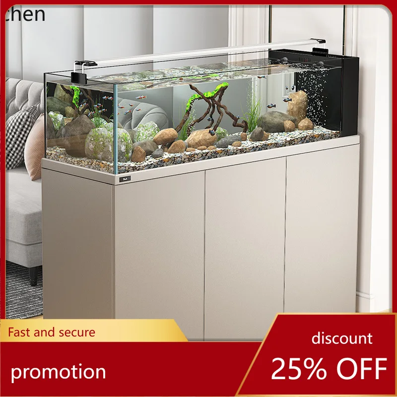 HXL natural pebble original tank creative landscaping three lakes cichlid ecological fish tank