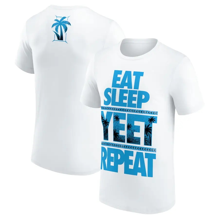 

24-25 Summer Hot Sale 3D Digital Printing Jey Uso Eat Sleep Yeet Repeat T-Shirt Adult Children Roll Free Large Size Jersey Top
