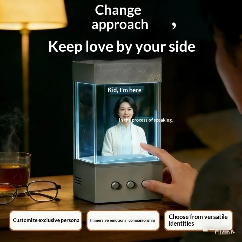 XIAOZHI AI Holographic Projection Companion Device 3D Stereo Bionic Smart Robot Voice Control Emotional Interactive Chat Robot