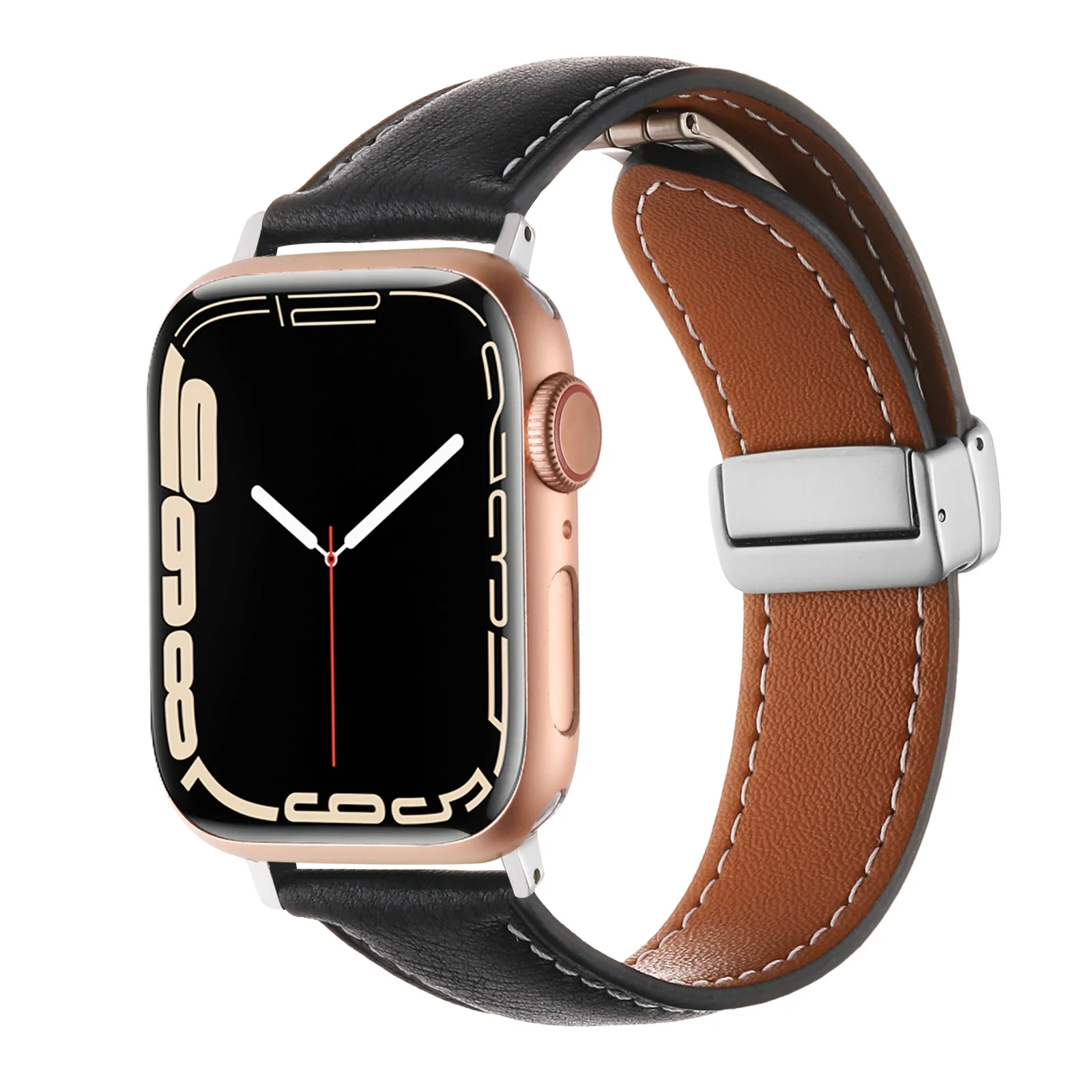 Genuine Leather Watch Strap Watchband For Apple Watch Band 49mm 44mm 40 45 mm 42 41mm Series 9 8 7 6 Ultra 2 Ultra Bracelet