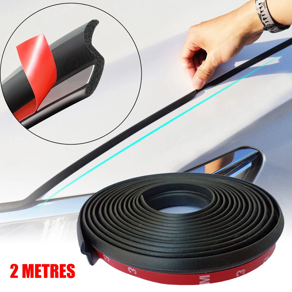 2m Z Type Car Door Seal Noise Insulation Weatherstrip Sealing Rubber Strip Trim Auto Rubber Seals Z-shaped Seal Car Accessories