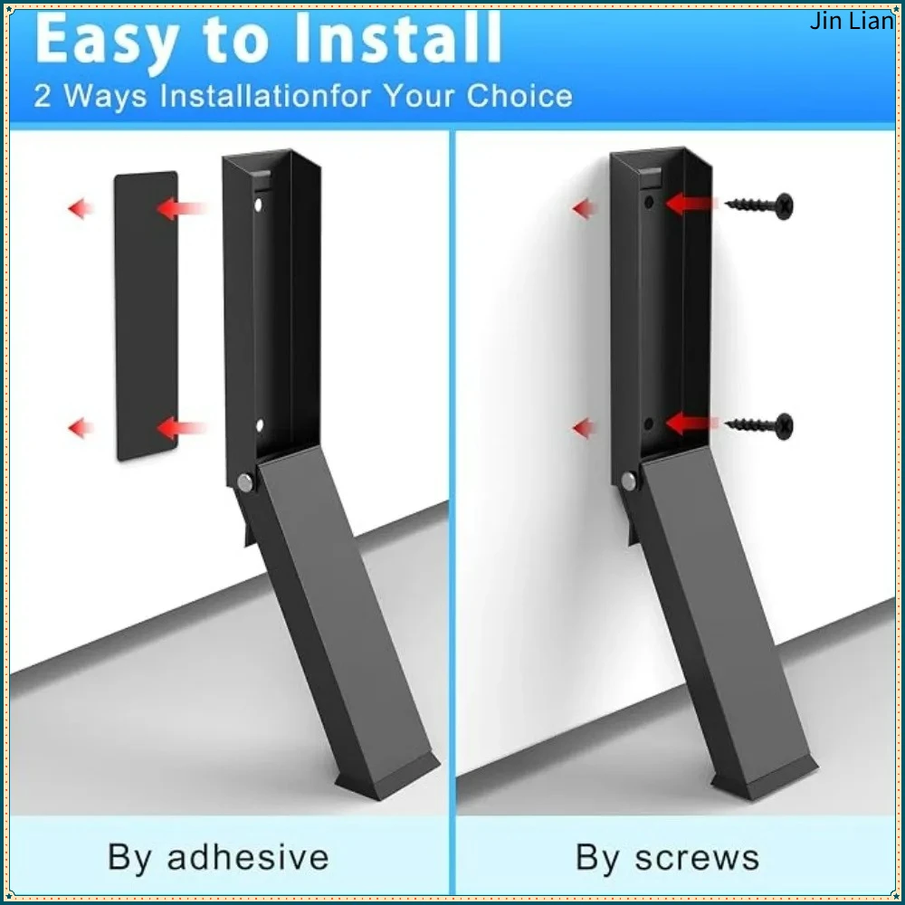 Self Adhesive Heavy-duty Metal Door Stopper Rubber Anti Slip Anti Collision Under Door Draft Stopper Pedal Type Door Limiter