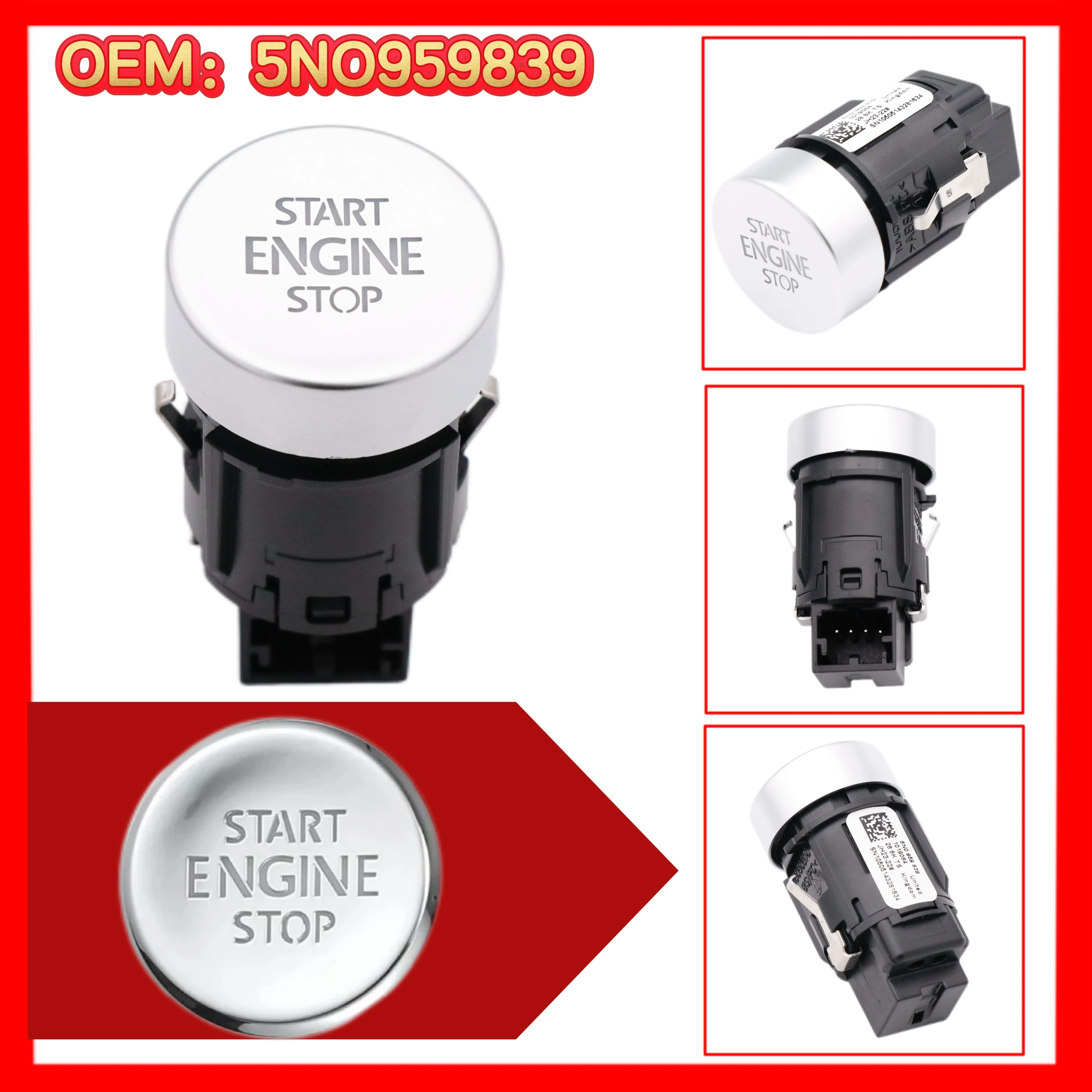 Automatic Engine Start Stop Switch Button 5N0959839 5N0959839A 5N0959839B For VW Golf Plus Sharan TIguan Seat Alhambra 2008-2021