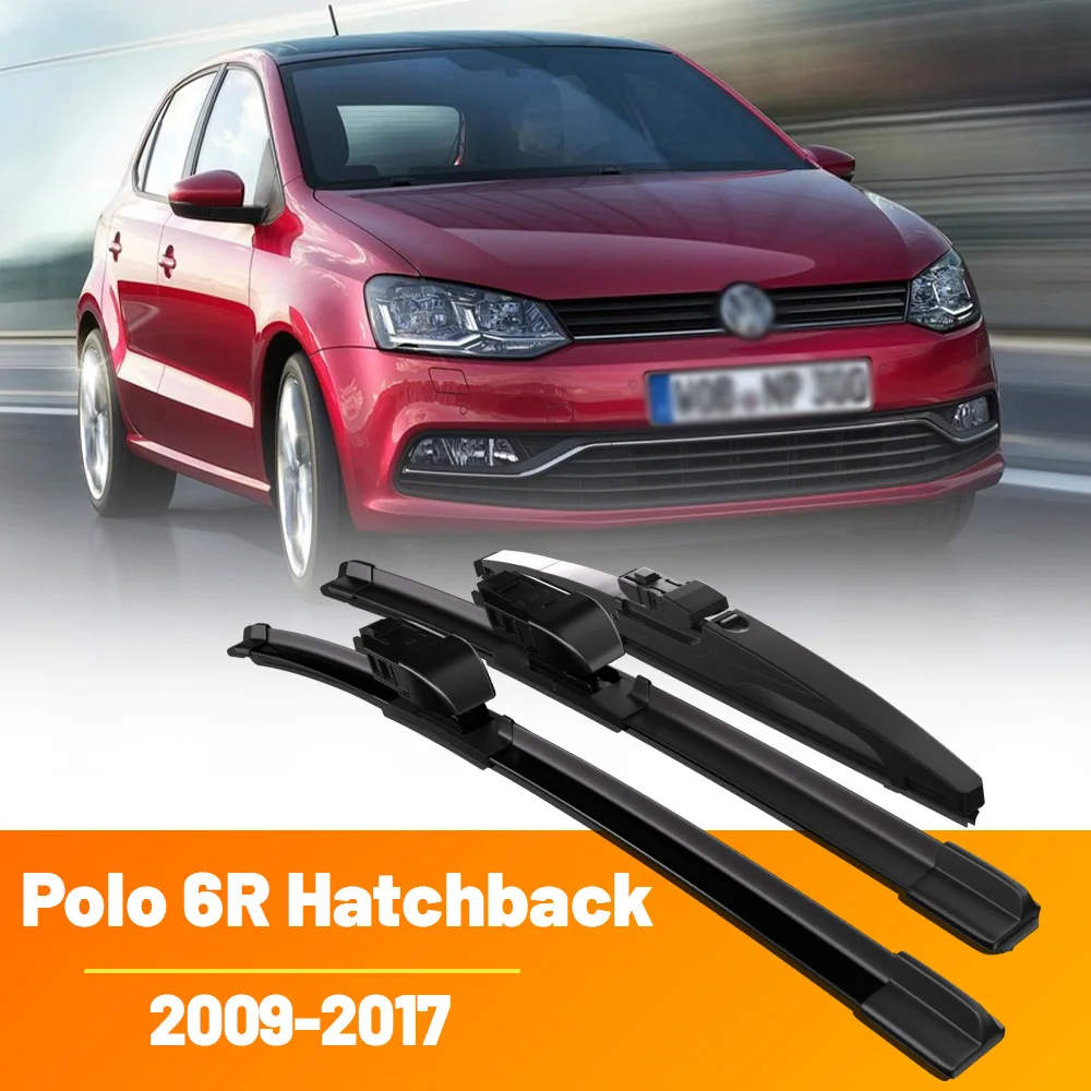 Scheibenwischer LHD Vorne und Hinten Wischerblätter Set Für VW Polo 6R Schrägheck 2009 - 2017 Windschutzscheibe Windschutzscheibe Fenster 24 "+ 16" + 11"