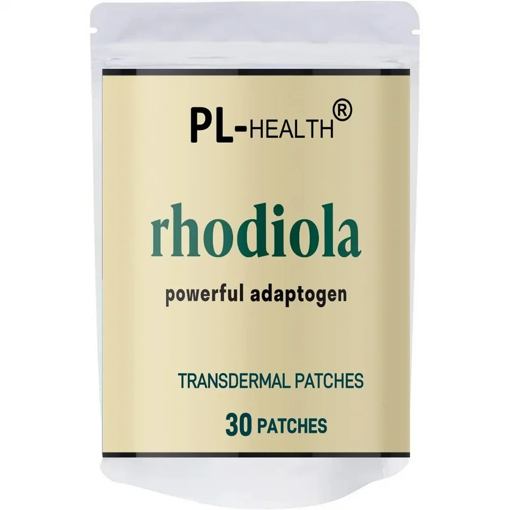 Rhodiola Rosea Transdermal Patches for Natural Stress Support and Mood Boost -30 Patches One Month Supply