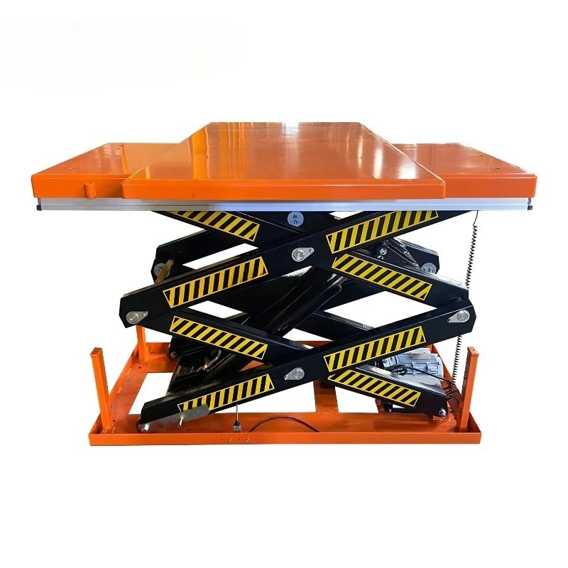 High-quality hydraulic fixed scissor-type cargo lifting and rotating platform electric scissor-type lifting platform