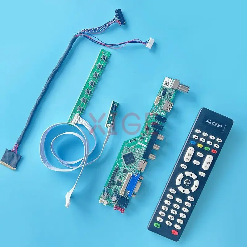 

Плата контроллера ЖК-дисплея подходит для B156HW01 B156HW02 B156HW03 VGA + HDMI + AV + USB 15,6 "40-контактный LVDS DIY Kit Аналоговый ТВ Экран ноутбука 1920x1080