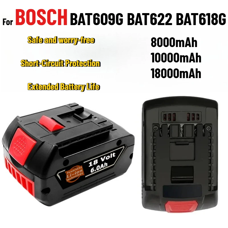 

18V 8.0Ah 10Ah 18Ah Lithium Battery for For BOSCH Authentic for Bosch BAT609G BAT622 BAT618G for ElectricDrill