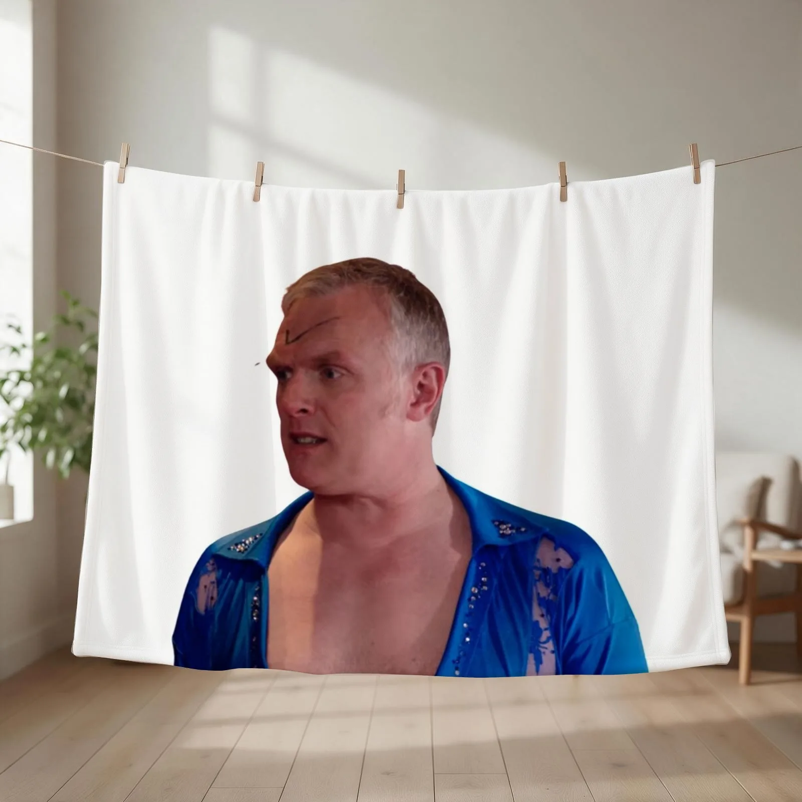 Greg Davies - British Comedy Throw Blanket couch cozy soft plush fuzzy picnic outdoor blanket