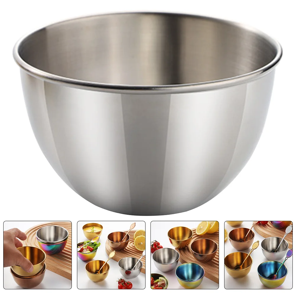 4 Pcs Condiment Dipping Bowl Trifle Cups Stainless Steel Prep Bowls Round Sauce Dishes