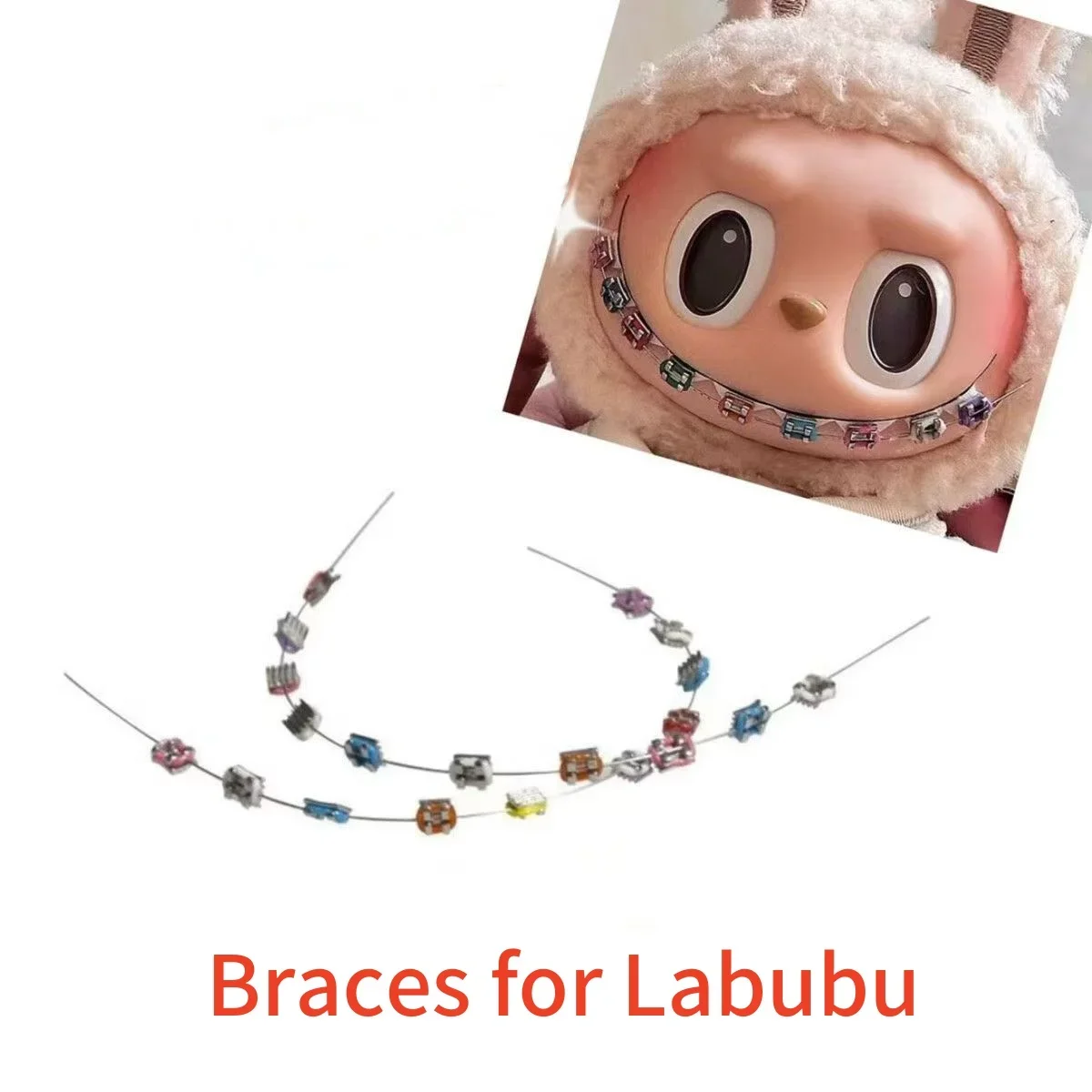 

Подтяжки для 17 см Labubu DIY цветные украшения куклы прозрачные подтяжки кронштейн украшение куклы