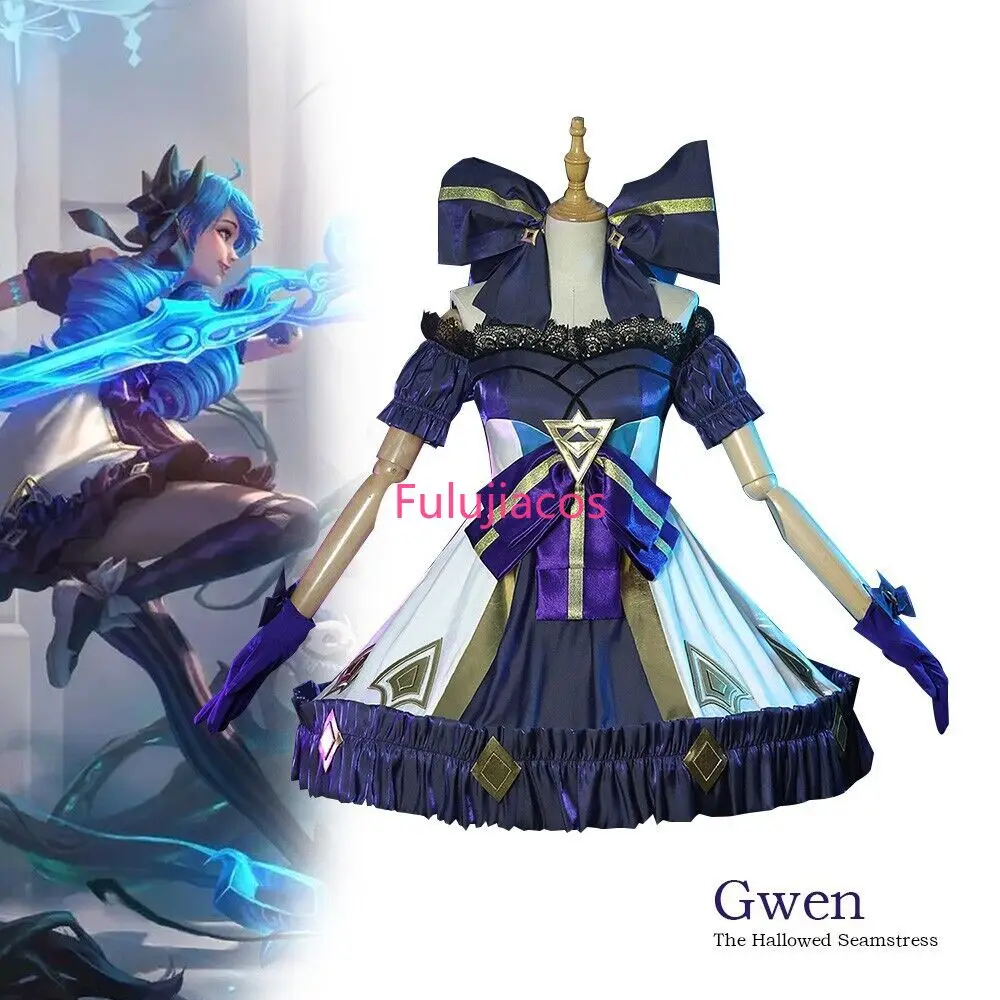 

Fulujiacos Gwen Cosplay Costume Womens Dress for Halloween Carnival