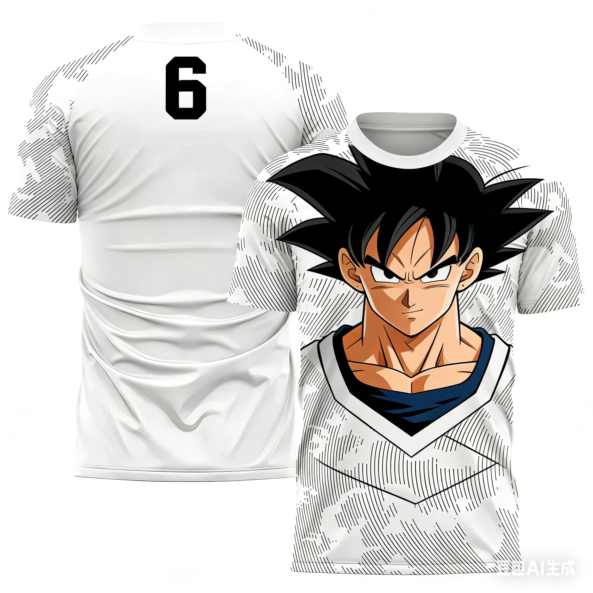2026 New Anime Dragon Ball Special Production Football Jersey T-shirt Wukong 3D Printed Short Sleeved Breathable Top