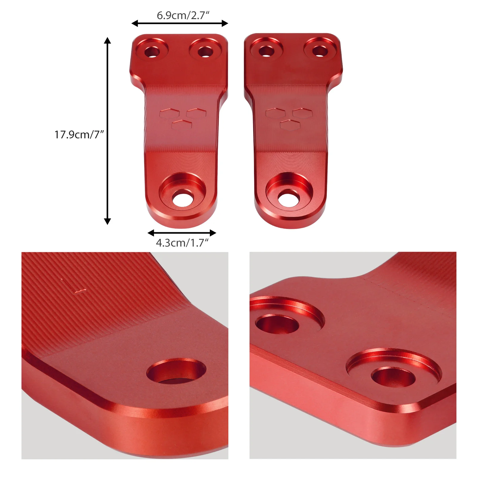 BEVINSEE Aluminium 12mm Vordere Rahmengestärkung für VW Golf MK7 MK8 für Tiguan Jetta, für Audi A3 S3 RS3 8V/8Y TT/TTRS 8S Q3 Q2 – Detail 8