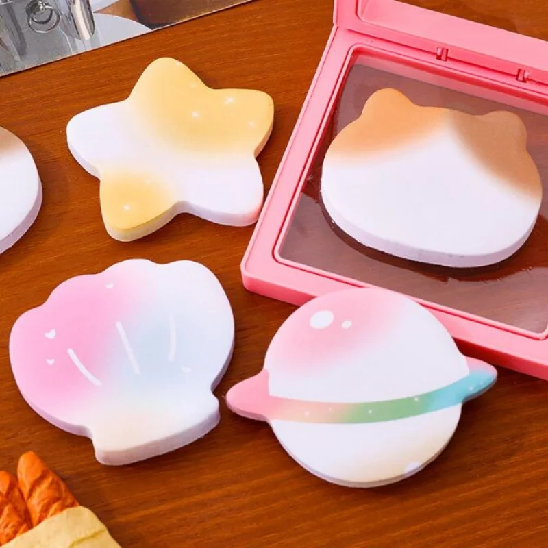 40ピース/ロット創造的な星のシェル猫グラデーションメモパッド創造的なnタイムズ文房具ラベルメモ帳ブックマークポストスクール用品