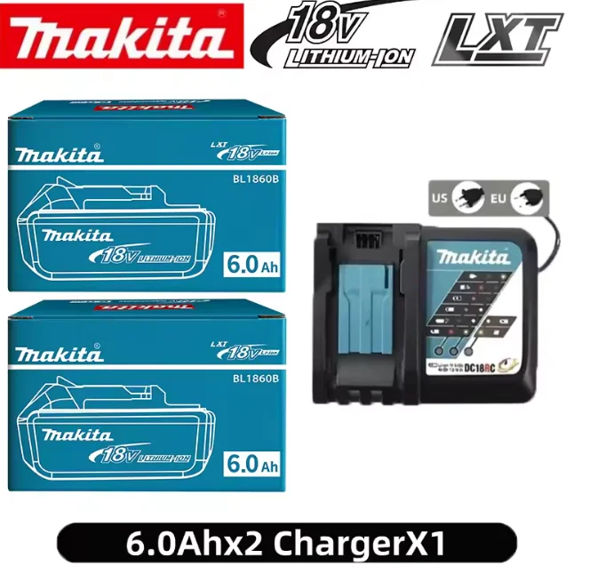 Batterie Makita 100% originale, batterie rechargeable 18V 6,0Ah, remplaçant Makita BL1830BL1840BL1850BL1860B, batterie pour outils électriques